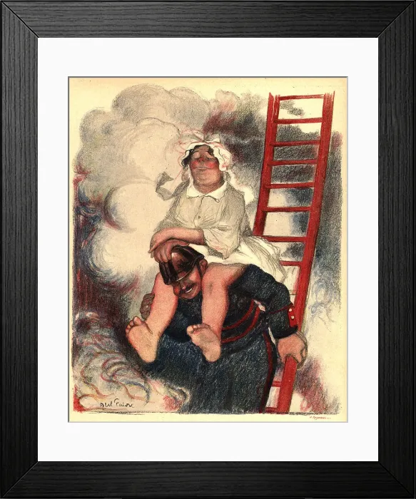 Framed Print : Le Sauvetage The Saving Framed Print : Le Sauvetage The Saving