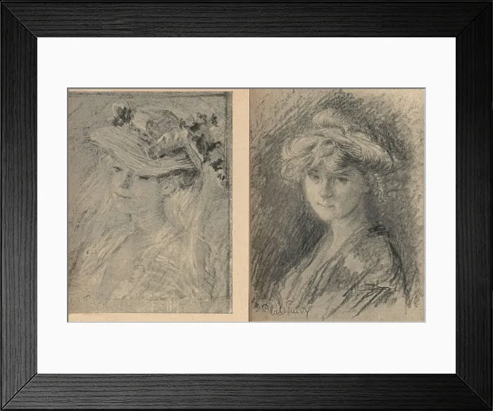 Framed Print : Portrait Studies Of Young Women Framed Print : Portrait Studies Of Young Women