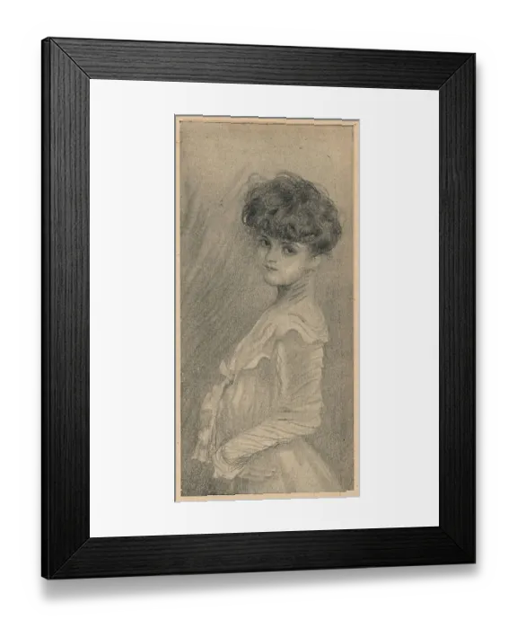 Framed Print : Portrait Of Mademoiselle A. D Framed Print : Portrait Of Mademoiselle A. D
