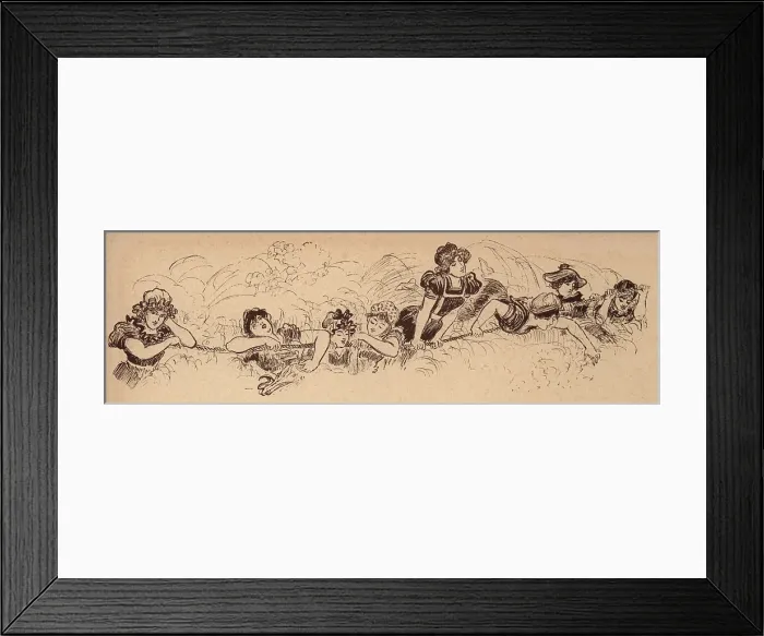Framed Print : At The Sea Baths, The Ladies Bath Rope Framed Print : At The Sea Baths, The Ladies Bath Rope
