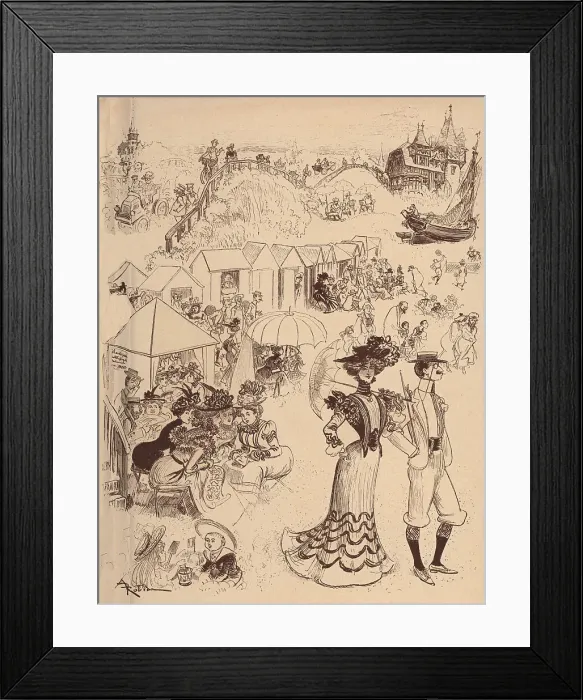 Framed Print : At The Sea Baths La Potiniere Framed Print : At The Sea Baths La Potiniere