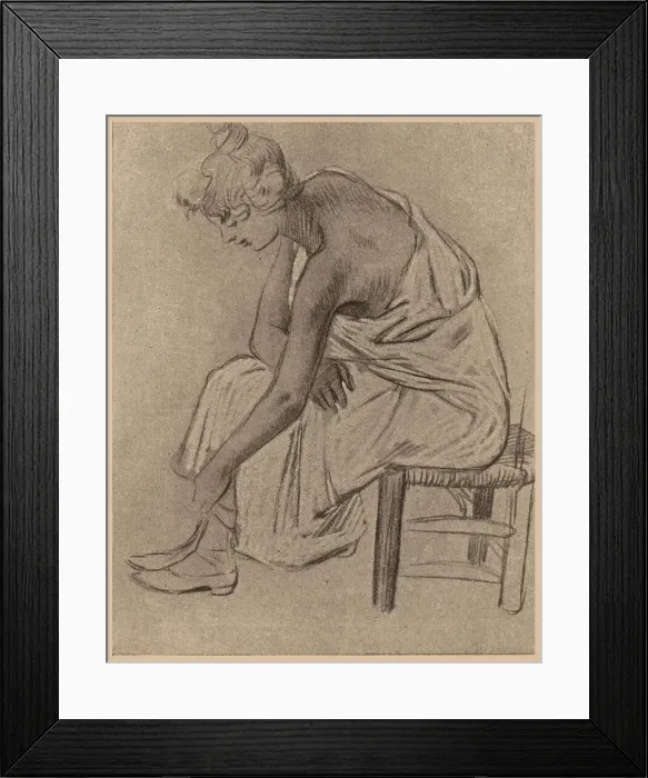 Framed Print : Study Of A Woman Dressing Framed Print : Study Of A Woman Dressing