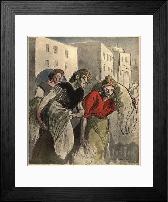 Framed Print : Laundresses, The Return Of The Washhouse Framed Print : Laundresses, The Return Of The Washhouse
