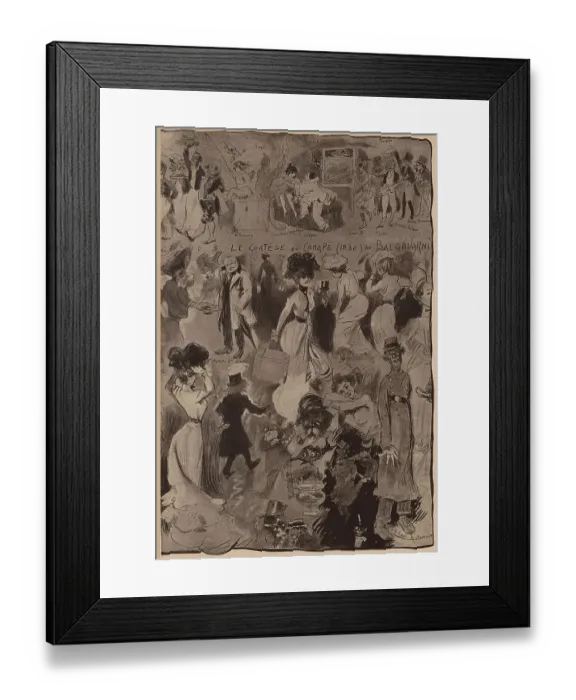 Framed Print : Le Cortege Du Canape (1830) Au Bal Gavarni Framed Print : Le Cortege Du Canape (1830) Au Bal Gavarni