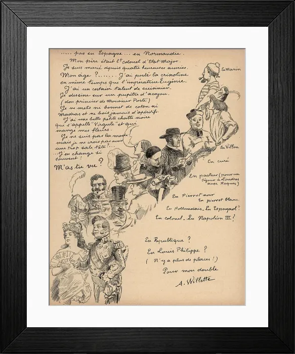 Framed Print : French Figures Framed Print : French Figures