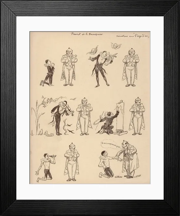 Framed Print : Pierrot And The Banker Part 1 Framed Print : Pierrot And The Banker Part 1