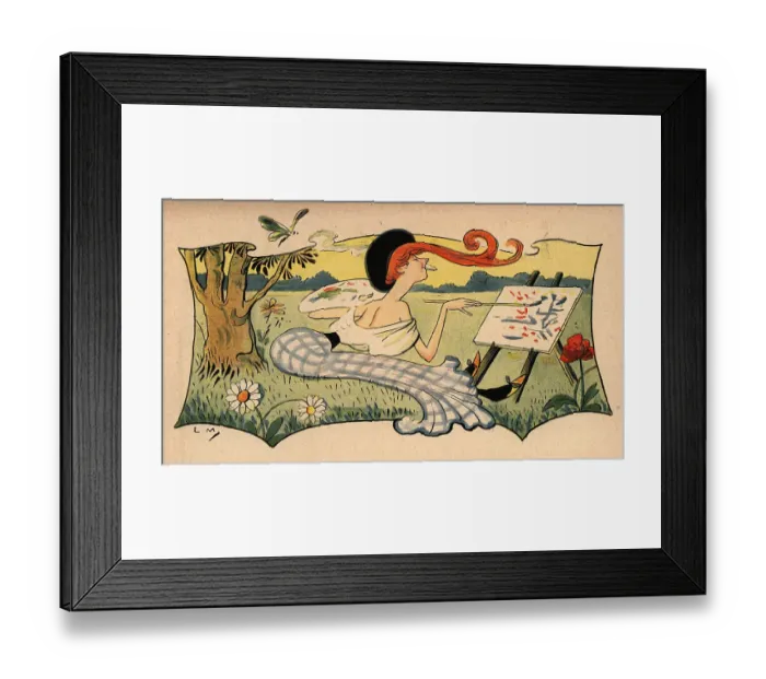 Framed Print : Artist In The Countryside Framed Print : Artist In The Countryside