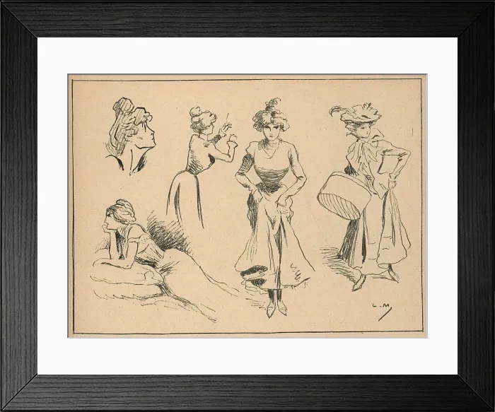Framed Print : Studies of Women Framed Print : Studies of Women