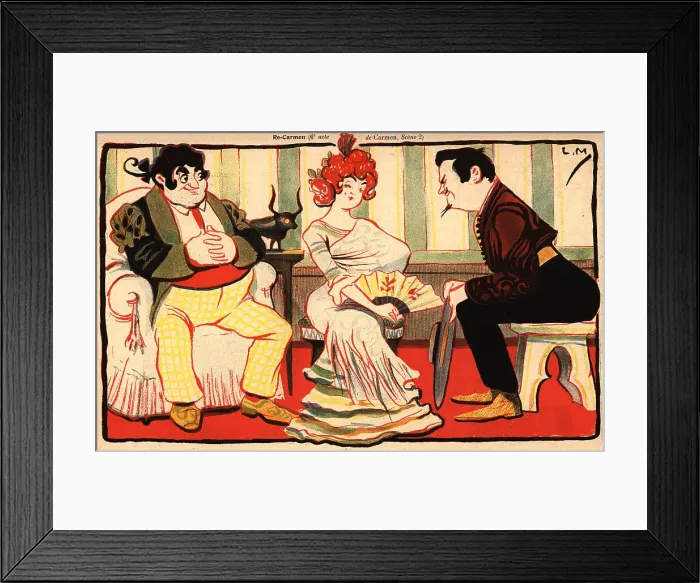 Framed Print : Carmen. An illustration of a scene from an act of Carmen Framed Print : Carmen. An illustration of a scene from an act of Carmen