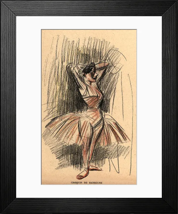 Framed Print : Dancer Sketch Framed Print : Dancer Sketch