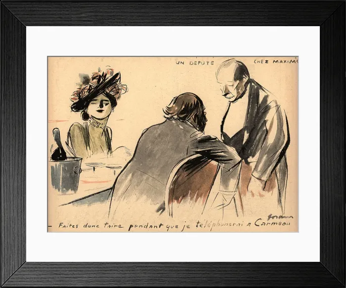 Framed Print : Faites Done taire Pendant Que Je Telephonerai A Carmau Framed Print : Faites Done taire Pendant Que Je Telephonerai A Carmau