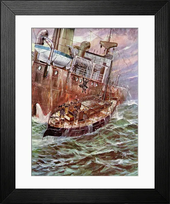 Framed Print : A Motor Lifeboat in action on the sea Framed Print : A Motor Lifeboat in action on the sea