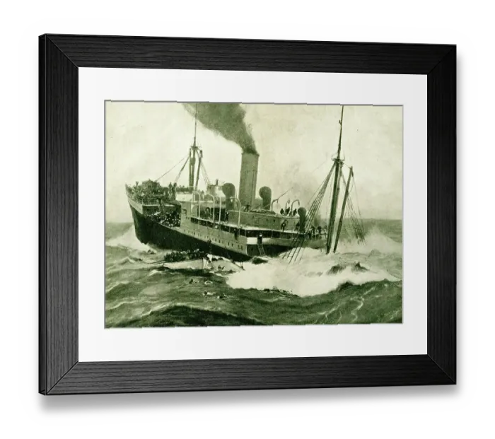 Framed Print : Abandon Ship, lifeboat alongside Framed Print : Abandon Ship, lifeboat alongside