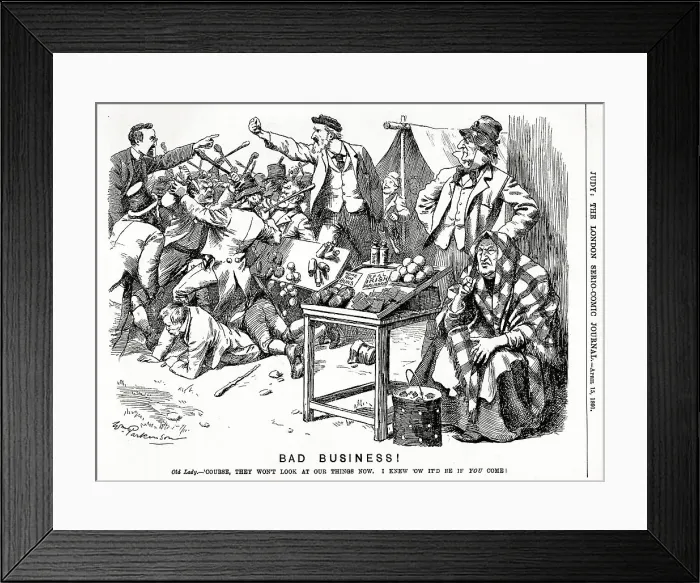 Framed Print : Cartoon, Bad Business! Irish Home Rule Framed Print : Cartoon, Bad Business! Irish Home Rule