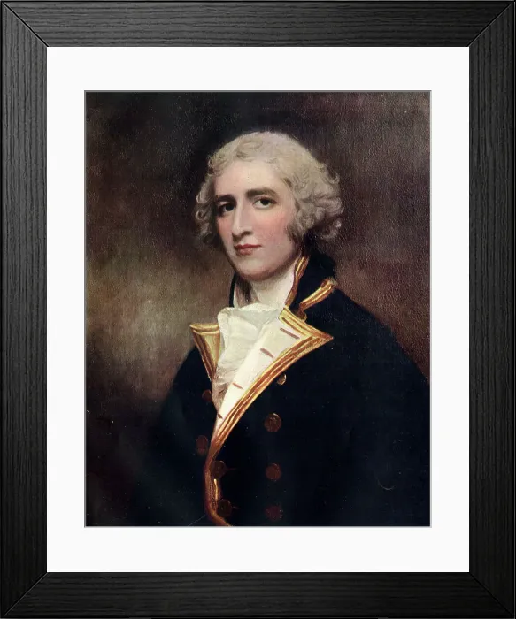 Framed Print : Captain William Bentinck, RN, by George Romney