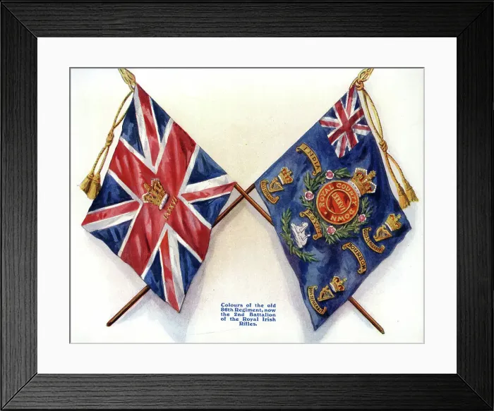 Framed Print : Colours of old 86th Regiment, now 2nd Battalion Irish Rifles Framed Print : Colours of old 86th Regiment, now 2nd Battalion Irish Rifles