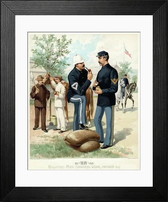 Framed Print : Enlisted Men, General Wear, Fatigue etc, 1888 Framed Print : Enlisted Men, General Wear, Fatigue etc, 1888