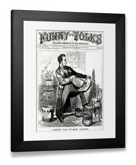 Framed Print : Cartoon, Joseph's Coat of Many Colours Framed Print : Cartoon, Joseph's Coat of Many Colours