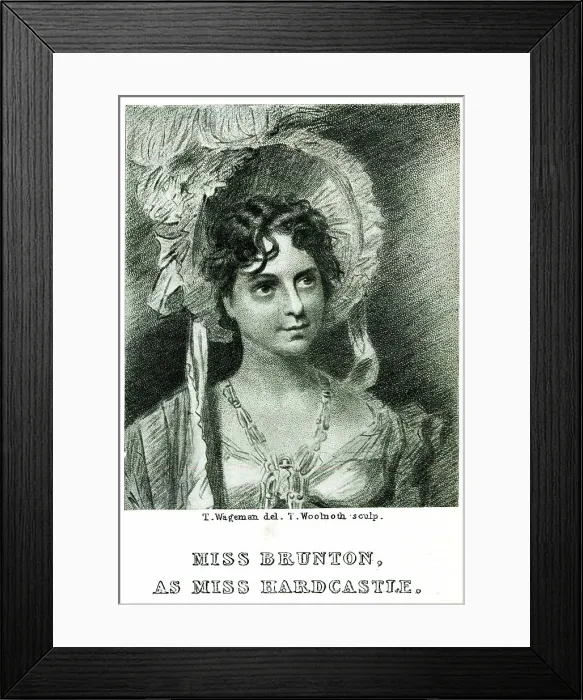 Framed Print : Elizabeth Yates (nee Brunton), actress, as Miss Hardcastle Framed Print : Elizabeth Yates (nee Brunton), actress, as Miss Hardcastle