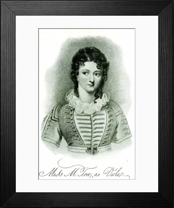 Framed Print : Ann Maria Tree, actress, as Viola in Shakespeare's Twelfth N Framed Print : Ann Maria Tree, actress, as Viola in Shakespeare's Twelfth N