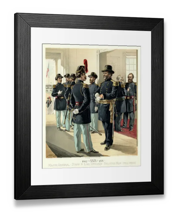 Framed Print : Major-General, Staff, Line Officers, Enlisted Men, Full Dres Framed Print : Major-General, Staff, Line Officers, Enlisted Men, Full Dres