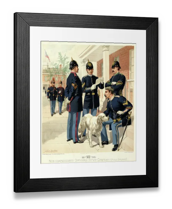 Framed Print : Non-Commissioned Officers, Staff Corps, etc, Full Dress Framed Print : Non-Commissioned Officers, Staff Corps, etc, Full Dress