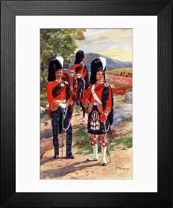 Framed Print : Officers in Review Order, Argyll and Sutherland Highlanders Framed Print : Officers in Review Order, Argyll and Sutherland Highlanders
