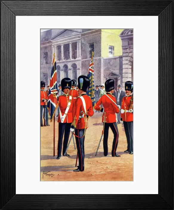 Framed Print : Officers with Colours, Royal Dublin Fusiliers Framed Print : Officers with Colours, Royal Dublin Fusiliers