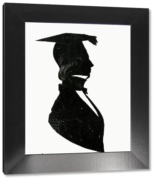Silhouette portrait of Charles Dickens aged about fourteen