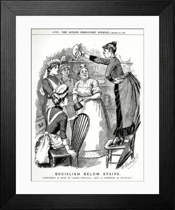 Framed Print : Cartoon, Socialism Below Stairs Framed Print : Cartoon, Socialism Below Stairs