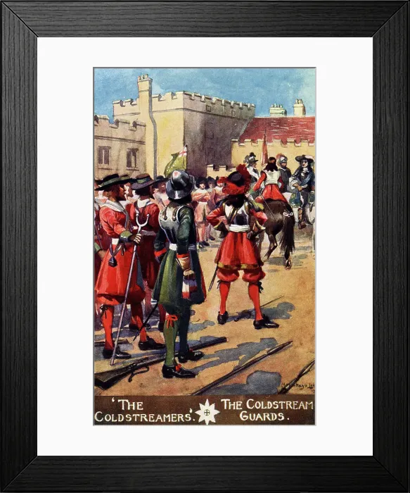Framed Print : Coldstream Guards, first meeting with King Charles II Framed Print : Coldstream Guards, first meeting with King Charles II