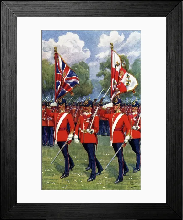Framed Print : The Colours and Escort, the Manchester Regiment Framed Print : The Colours and Escort, the Manchester Regiment