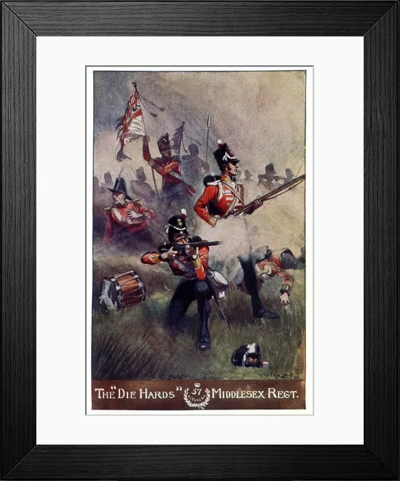Framed Print : Glorious Gallantry of the Middlesex Regiment at Albuhera Framed Print : Glorious Gallantry of the Middlesex Regiment at Albuhera