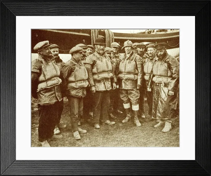 Framed Print : Group photo, Lifeboat Crew Framed Print : Group photo, Lifeboat Crew