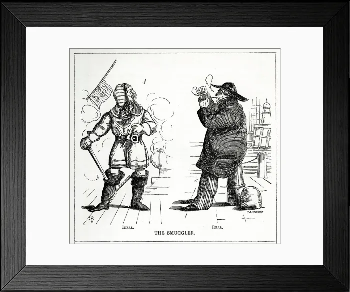 Framed Print : Theatre Villains, The Smuggler, Ideal and Real Framed Print : Theatre Villains, The Smuggler, Ideal and Real