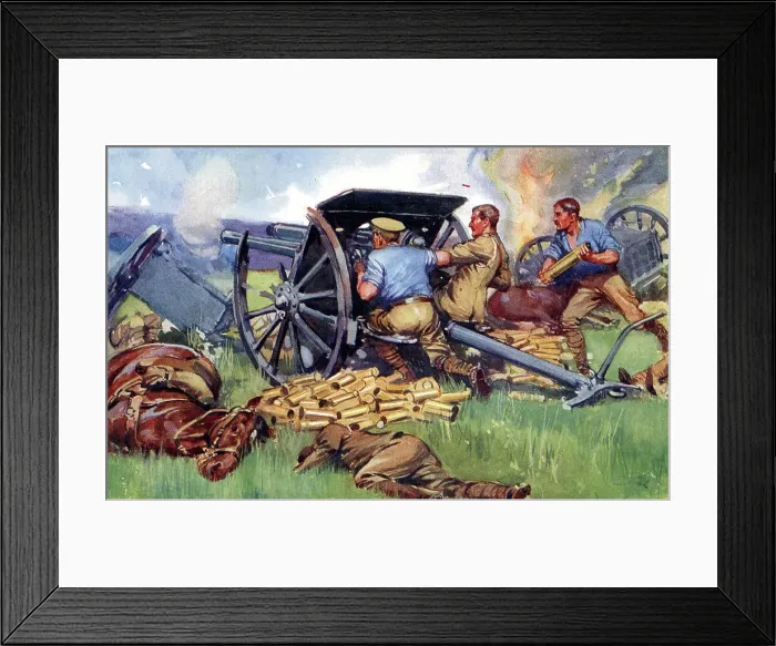 Framed Print : The Heroic Stand of L Battery, RHA, at Nery, France Framed Print : The Heroic Stand of L Battery, RHA, at Nery, France