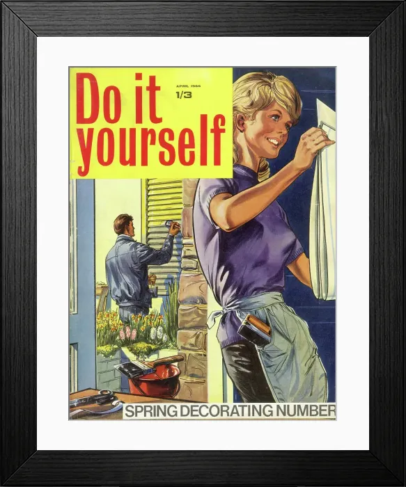 Framed Print : Cover design, Do it yourself, April 1966 Framed Print : Cover design, Do it yourself, April 1966