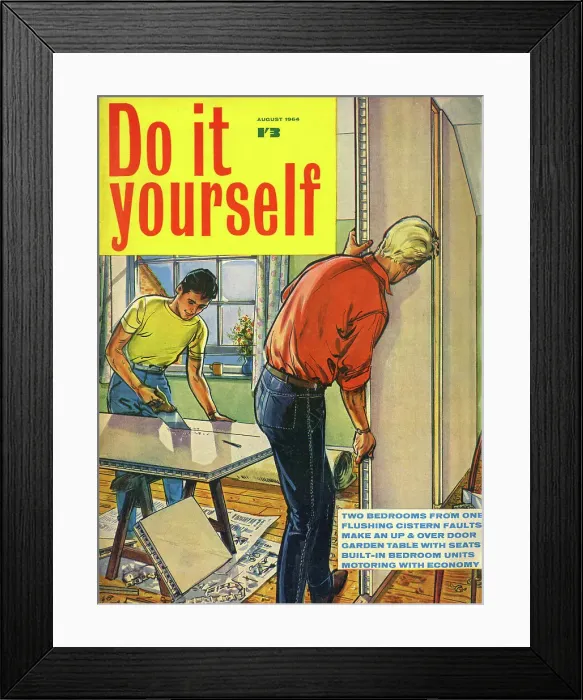 Framed Print : Cover design, Do it yourself, August 1964 Framed Print : Cover design, Do it yourself, August 1964