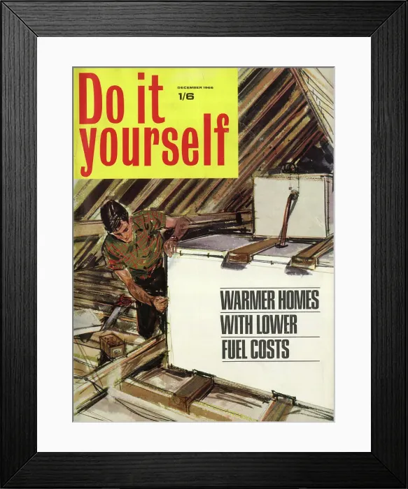 Framed Print : Cover design, Do it yourself, December 1966 Framed Print : Cover design, Do it yourself, December 1966