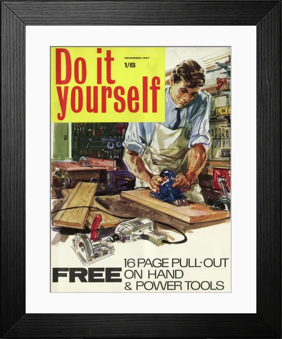 Framed Print : Cover design, Do it yourself, December 1967 Framed Print : Cover design, Do it yourself, December 1967