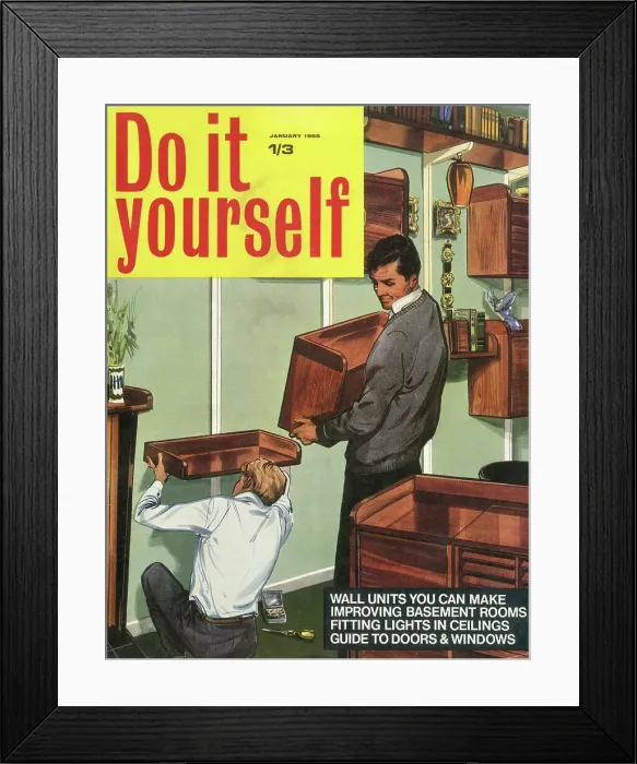 Framed Print : Cover design, Do it yourself, January 1966 Framed Print : Cover design, Do it yourself, January 1966