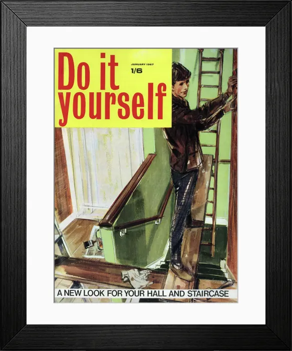 Framed Print : Cover design, Do it yourself, January 1967 Framed Print : Cover design, Do it yourself, January 1967