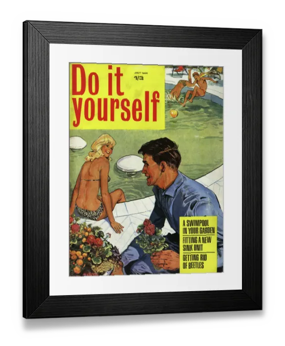 Framed Print : Cover design, Do it yourself, July 1966 Framed Print : Cover design, Do it yourself, July 1966