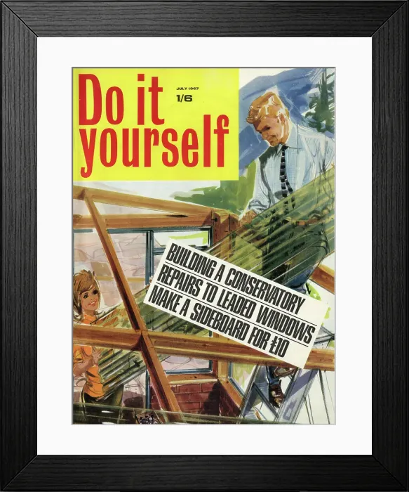 Framed Print : Cover design, Do it yourself, July 1967 Framed Print : Cover design, Do it yourself, July 1967