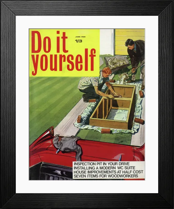Framed Print : Cover design, Do it yourself, June 1966 Framed Print : Cover design, Do it yourself, June 1966