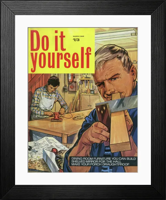 Framed Print : Cover design, Do it yourself, March 1966 Framed Print : Cover design, Do it yourself, March 1966