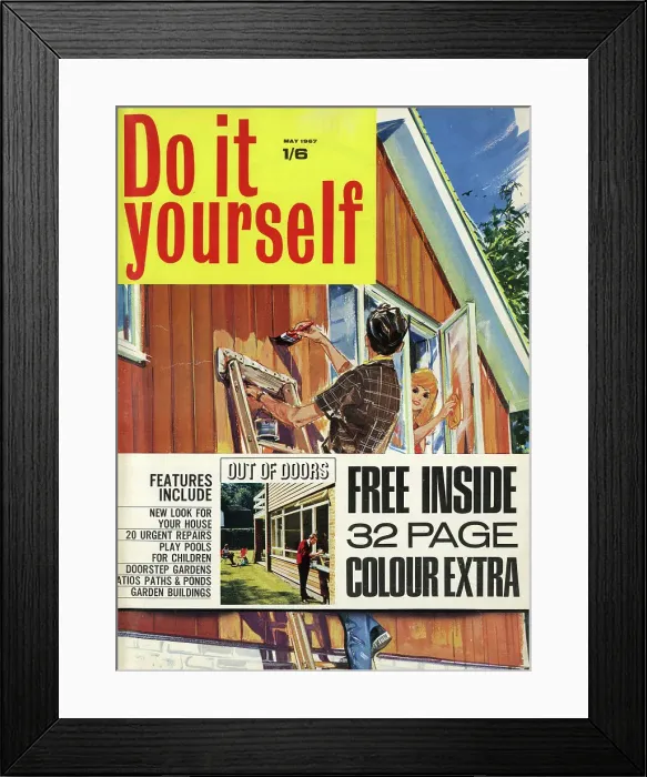 Framed Print : Cover design, Do it yourself, May 1967 Framed Print : Cover design, Do it yourself, May 1967