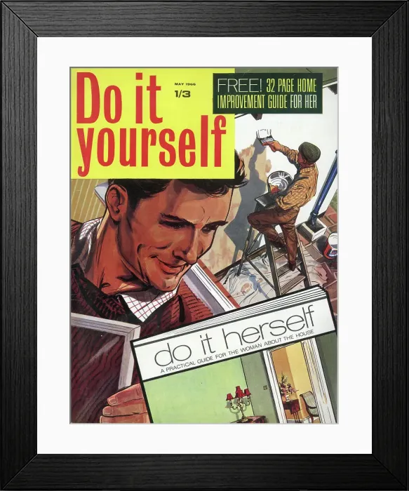 Framed Print : Cover design, Do it yourself, May 1966 Framed Print : Cover design, Do it yourself, May 1966