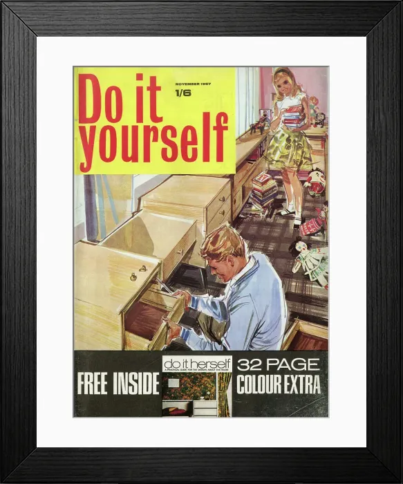 Framed Print : Cover design, Do it yourself, November 1967 Framed Print : Cover design, Do it yourself, November 1967