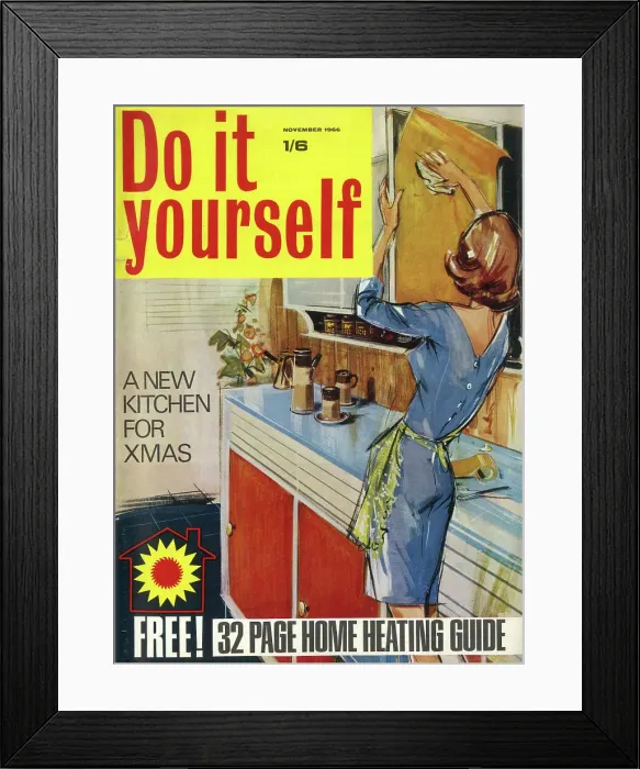 Framed Print : Cover design, Do it yourself, November 1966 Framed Print : Cover design, Do it yourself, November 1966